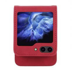 Lacné Kryty | Peňaženkové puzdro Dierfeng Dream červené – Samsung Galaxy Z Flip 5 | Lacné Kryty