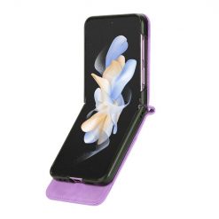 Lacné Kryty | Peňaženkové puzdro Dierfeng Dream fialové – Samsung Galaxy Z Flip 5 | Lacné Kryty