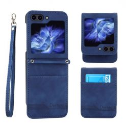 Lacné Kryty | Peňaženkové puzdro Dierfeng Dream modré – Samsung Galaxy Z Flip 5 | Lacné Kryty