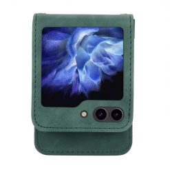 Lacné Kryty | Peňaženkové puzdro Dierfeng Dream zelené – Samsung Galaxy Z Flip 5 | Lacné Kryty