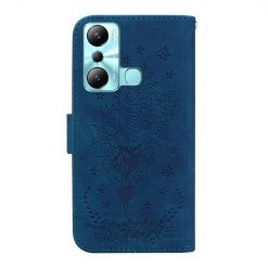 Lacné Kryty | Peňaženkové puzdro Embossing Pattern Kytica modré – Infinix Hot 20i | Lacné Kryty