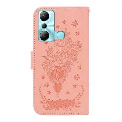 Lacné Kryty | Peňaženkové puzdro Embossing Pattern Kytica ružové – Infinix Hot 20i | Lacné Kryty
