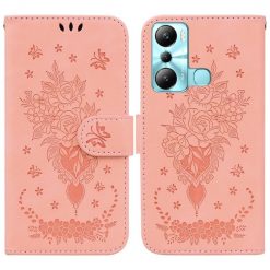 Lacné Kryty | Peňaženkové puzdro Embossing Pattern Kytica ružové – Infinix Hot 20i | Lacné Kryty