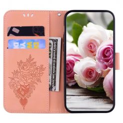 Lacné Kryty | Peňaženkové puzdro Embossing Pattern Kytica ružové – Infinix Hot 20i | Lacné Kryty