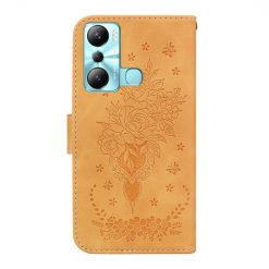 Lacné Kryty | Peňaženkové puzdro Embossing Pattern Kytica žlté – Infinix Hot 20i | Lacné Kryty