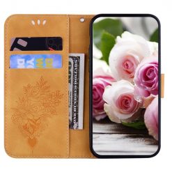 Lacné Kryty | Peňaženkové puzdro Embossing Pattern Kytica žlté – Infinix Hot 20i | Lacné Kryty