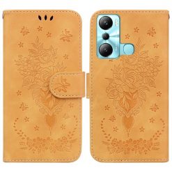 Lacné Kryty | Peňaženkové puzdro Embossing Pattern Kytica žlté – Infinix Hot 20i | Lacné Kryty