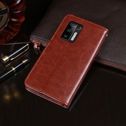 Lacné Kryty | Peňaženkové puzdro Idewei Grand case hnedé – Doogee S97 Pro | Lacné Kryty