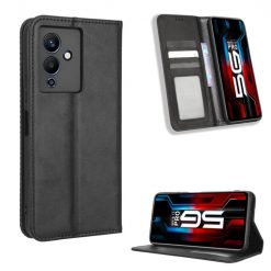 Lacné Kryty | Peňaženkové puzdro Retro Leather čierne – Infinix Note 12 Pro 5G | Lacné Kryty