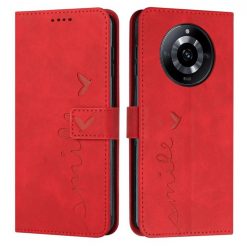 Lacné Kryty | Peňaženkové puzdro Smile case červené – Realme 11 Pro / 11 Pro+ | Lacné Kryty