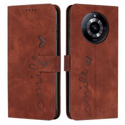 Lacné Kryty | Peňaženkové puzdro Smile case hnedé – Realme 11 Pro / 11 Pro+ | Lacné Kryty