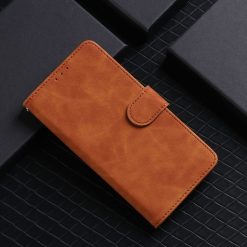 Lacné Kryty | Peňaženkové puzdro Solid hnedé – Infinix Hot 20 5G | Lacné Kryty
