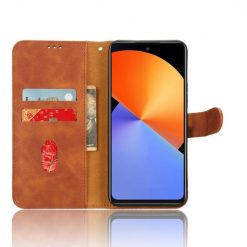 Lacné Kryty | Peňaženkové puzdro Solid hnedé – Infinix Note 30 | Lacné Kryty