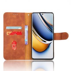 Lacné Kryty | Peňaženkové puzdro Solid hnedé – Realme 11 Pro / 11 Pro+ | Lacné Kryty