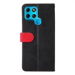 Lacné Kryty | Peňaženkové puzdro Stitching čierno-červené – Infinix Smart 6 | Lacné Kryty