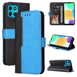 Lacné Kryty | Peňaženkové puzdro Stitching čierno-modré – Infinix Smart 6 | Lacné Kryty