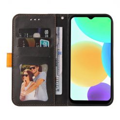 Lacné Kryty | Peňaženkové puzdro Stitching čierno-oranžové – Infinix Smart 6 | Lacné Kryty