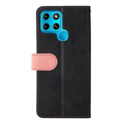 Lacné Kryty | Peňaženkové puzdro Stitching čierno-ružové – Infinix Smart 6 | Lacné Kryty