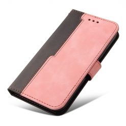Lacné Kryty | Peňaženkové puzdro Stitching čierno-ružové – Infinix Smart 6 | Lacné Kryty