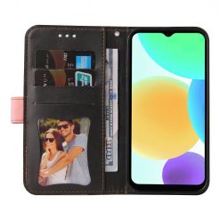 Lacné Kryty | Peňaženkové puzdro Stitching čierno-ružové – Infinix Smart 6 | Lacné Kryty
