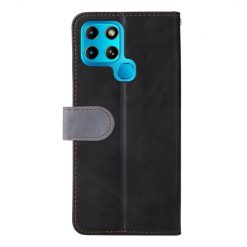 Peňaženkové puzdro Stitching čierno-sivé – Infinix Smart 6 | Lacné Kryty Lacné Kryty | Peňaženkové puzdro Stitching čierno-sivé – Infinix Smart 6 | Lacné Kryty
