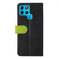 Lacné Kryty | Peňaženkové puzdro Stitching čierno-zelené – Infinix Smart 6 | Lacné Kryty