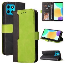 Lacné Kryty | Peňaženkové puzdro Stitching čierno-zelené – Infinix Smart 6 | Lacné Kryty