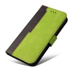 Lacné Kryty | Peňaženkové puzdro Stitching čierno-zelené – Infinix Smart 6 | Lacné Kryty