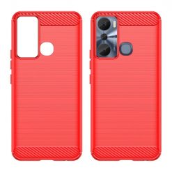 Lacné Kryty | Zadný Kryt Carbon červený – Infinix Hot 20i | Lacné Kryty