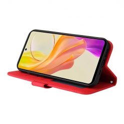 Lacné Kryty | Knižkové puzdro Skin Feel case červené – Vivo Y36 | Lacné Kryty