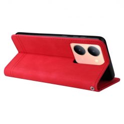 Lacné Kryty | Knižkové puzdro Skin Feel case červené – Vivo Y36 | Lacné Kryty