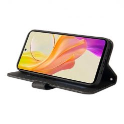 Lacné Kryty | Knižkové puzdro Skin Feel case čierne – Vivo Y36 | Lacné Kryty