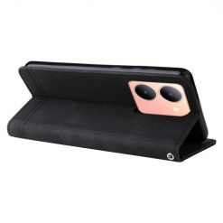 Lacné Kryty | Knižkové puzdro Skin Feel case čierne – Vivo Y36 | Lacné Kryty