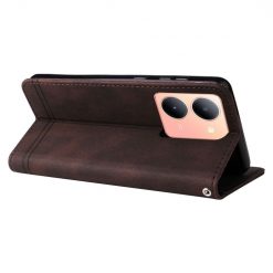 Lacné Kryty | Knižkové puzdro Skin Feel case hnedé – Vivo Y36 | Lacné Kryty