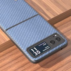 Lacné Kryty | Kryt Abeel Carbon Fiber modrý – Motorola Razr 40 | Lacné Kryty