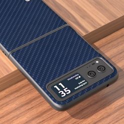 Kryt Abeel Carbon Fiber tmavomodrý – Motorola Razr 40 | Lacné Kryty Lacné Kryty | Kryt Abeel Carbon Fiber tmavomodrý – Motorola Razr 40 | Lacné Kryty