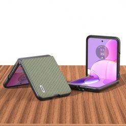 Lacné Kryty | Kryt Abeel Carbon Fiber zelený – Motorola Razr 40 | Lacné Kryty