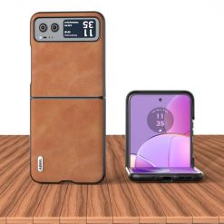 Lacné Kryty | Kryt Abeel Cowhide Case hnedý – Motorola Razr 40 | Lacné Kryty