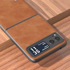 Lacné Kryty | Kryt Abeel Cowhide Case hnedý – Motorola Razr 40 | Lacné Kryty