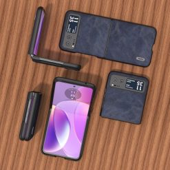 Kryt Abeel Cowhide Case modrý – Motorola Razr 40 | Lacné Kryty Lacné Kryty | Kryt Abeel Cowhide Case modrý – Motorola Razr 40 | Lacné Kryty