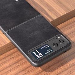 Lacné Kryty | Kryt Abeel Cowhide Case čierny – Motorola Razr 40 | Lacné Kryty