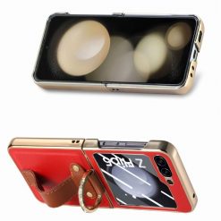 Kryt Bril case červený s ochranou na vonkajší displej – Samsung Galaxy Z Flip 5 | Lacné Kryty Lacné Kryty | Kryt Bril case červený s ochranou na vonkajší displej – Samsung Galaxy Z Flip 5 | Lacné Kryty