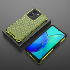 Lacné Kryty | Odolný kryt Honeycomb Armor zelený – Vivo Y36 | Lacné Kryty