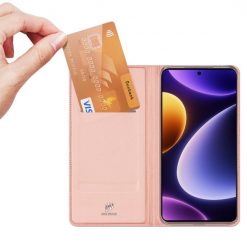 Lacné Kryty | Peňaženkové puzdro Dux Ducis Skin Pro ružové – Xiaomi Poco F5 | Lacné Kryty
