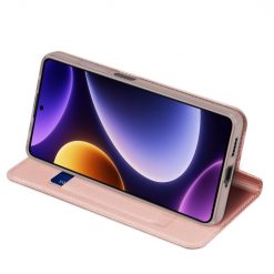 Lacné Kryty | Peňaženkové puzdro Dux Ducis Skin Pro ružové – Xiaomi Poco F5 | Lacné Kryty
