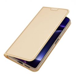 Lacné Kryty | Peňaženkové puzdro Dux Ducis Skin Pro zlaté – Xiaomi Poco F5 | Lacné Kryty
