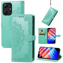 Peňaženkové puzdro Embossing Pattern Mandala Flower zelené – Infinix Hot 30i | Lacné Kryty Lacné Kryty | Peňaženkové puzdro Embossing Pattern Mandala Flower zelené – Infinix Hot 30i | Lacné Kryty