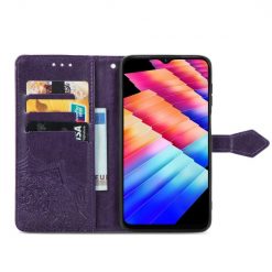 Lacné Kryty | Peňaženkové puzdro Embossing Pattern Mandala Flower fialové – Infinix Hot 30i | Lacné Kryty