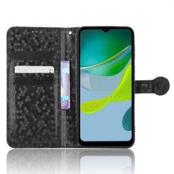 Peňaženkové puzdro Honeycomb Dot Texture Case čierne – Motorola Moto E13 | Lacné Kryty Lacné Kryty | Peňaženkové puzdro Honeycomb Dot Texture Case čierne – Motorola Moto E13 | Lacné Kryty