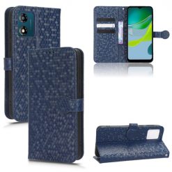 Peňaženkové puzdro Honeycomb Dot Texture Case modré – Motorola Moto E13 | Lacné Kryty Lacné Kryty | Peňaženkové puzdro Honeycomb Dot Texture Case modré – Motorola Moto E13 | Lacné Kryty